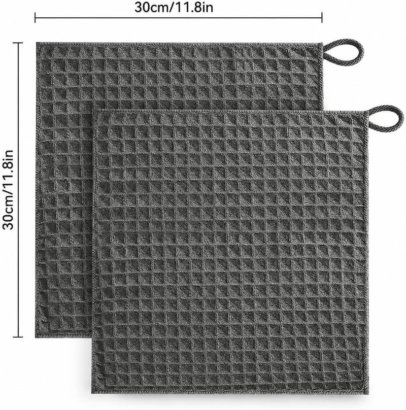 Proxima Direct Coffee Towels 4 Pack 30x30cm Microfiber Barista Machine Cloth Cleaning Accessories for Coffee Bar Espresso Machine, Steam Wand, Countertop - Image 2
