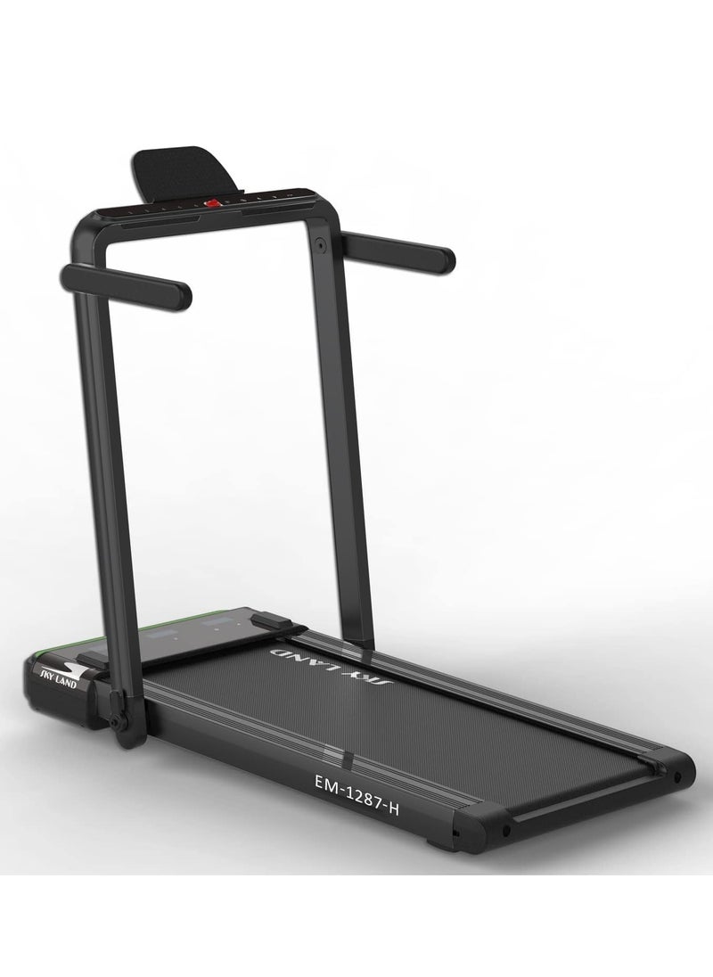 2-in-1 Treadmill & Walking Pad | Foldable Running Machine with 4HP Motor, FS App & 12 Programs, Compact Under-Desk Treadmill for Home & Office – EM-1287-H | جهاز السير المتحرك