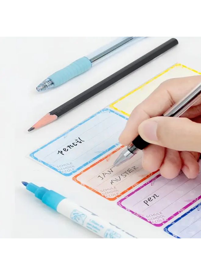 80 Self Adhesive Name Stickers Per 10 Sheets 8 Colors Handwritten Date Labels For School Supplies Book Spines Folders Water Bottles - Image 4