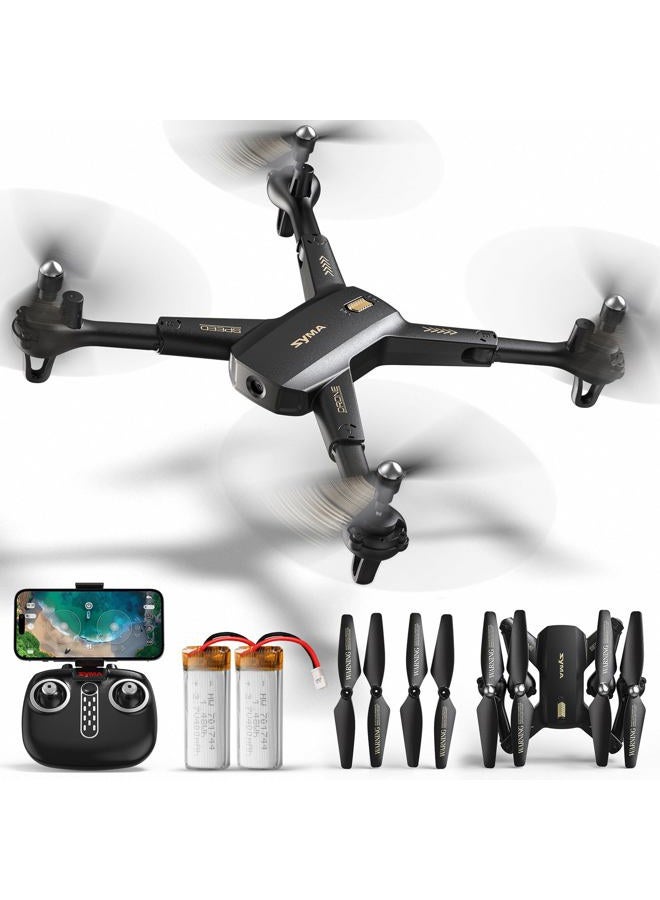 SYMA Drone with Camera 1080P HD FPV Cameras Remote Control Toys RC Quadcopter Helicopter Gifts for Boys Girls Adults Beginners with Altitude Hold, Headless Mode, One Key Start, 3D Flips 2 Batteries - Image 1