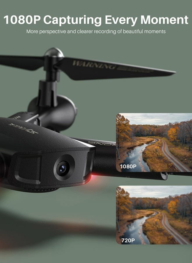 SYMA Drone with Camera 1080P HD FPV Cameras Remote Control Toys RC Quadcopter Helicopter Gifts for Boys Girls Adults Beginners with Altitude Hold, Headless Mode, One Key Start, 3D Flips 2 Batteries - Image 4