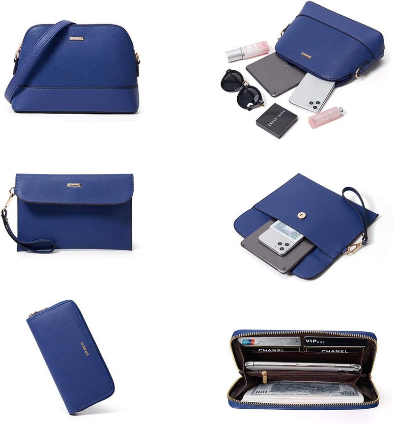 YTL Women Fashion Handbags Wallet Tote Bag Shoulder Bag Top Handle Satchel Purse Set 4pcs - Image 5