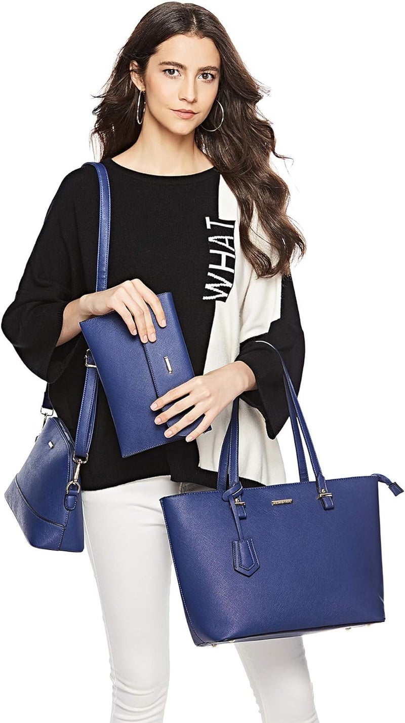 YTL Women Fashion Handbags Wallet Tote Bag Shoulder Bag Top Handle Satchel Purse Set 4pcs - Image 2