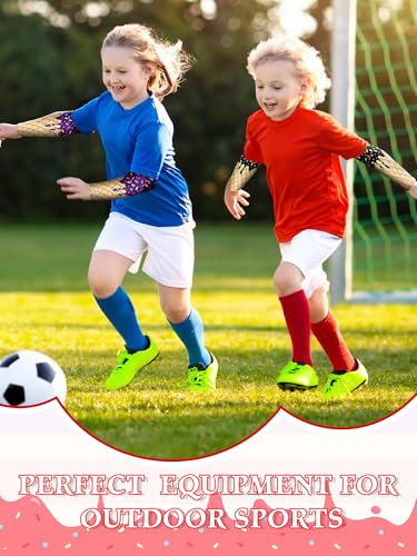 JaGely 16 Pairs Ice Cream Arm Sleeves for Kids UV Sun Protection Football Basketball Baseball Compression Long Sleeves YouthIce Cream1014 Years - Image 3