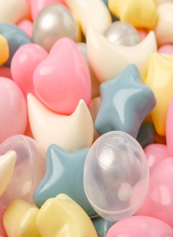 TRENDPLAY مجموعة كرات حوض النجوم من تريند بلاي، 100 قطعة: مزيج نابض بالحياة من الأشكال - أشكال نجوم متنوعة للأطفال، مثالية للحفلات ووقت اللعب، وردي + أزرق + أصفر - Image 3