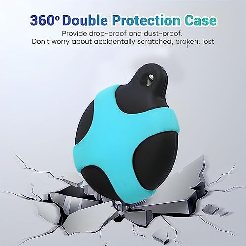 KACA IPX8 Waterproof Silicone Case Compatible with Apple AirTag - Full Protection, Keychain Included, Waterproof, Premium Food Grade Silicone, Scratch-Free, Safe for Kids and Pets [Black & Blue] - Image 5