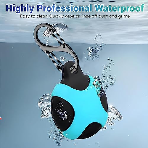 KACA IPX8 Waterproof Silicone Case Compatible with Apple AirTag - Full Protection, Keychain Included, Waterproof, Premium Food Grade Silicone, Scratch-Free, Safe for Kids and Pets [Black & Blue] - Image 4
