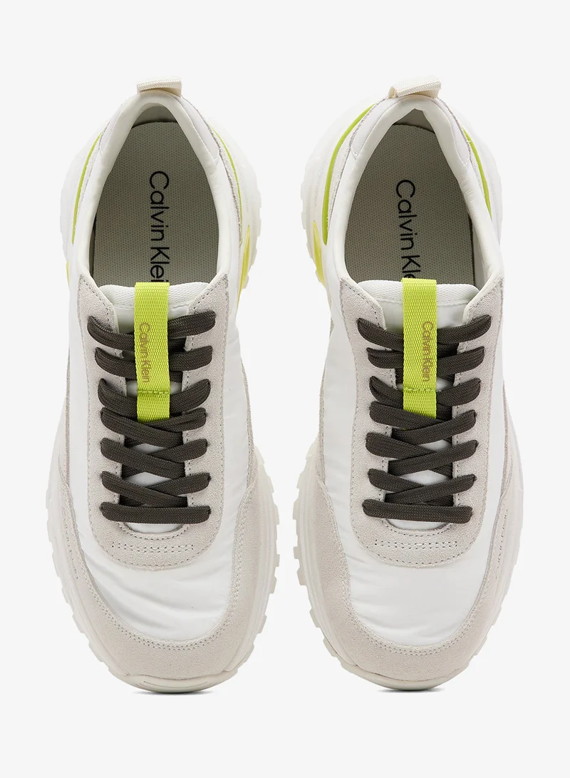 Calvin Klein Jeans Suede and Nylon Runner Trainers