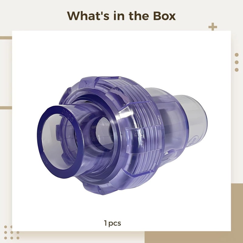 One-Way Check Valve with Dual O-Rings and Transparent Shell, Rpp Industrial Plumbing Non Return Flow Control Valve - Image 5