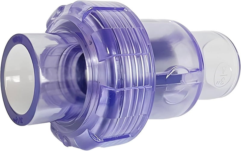 One-Way Check Valve with Dual O-Rings and Transparent Shell, Rpp Industrial Plumbing Non Return Flow Control Valve - Image 1
