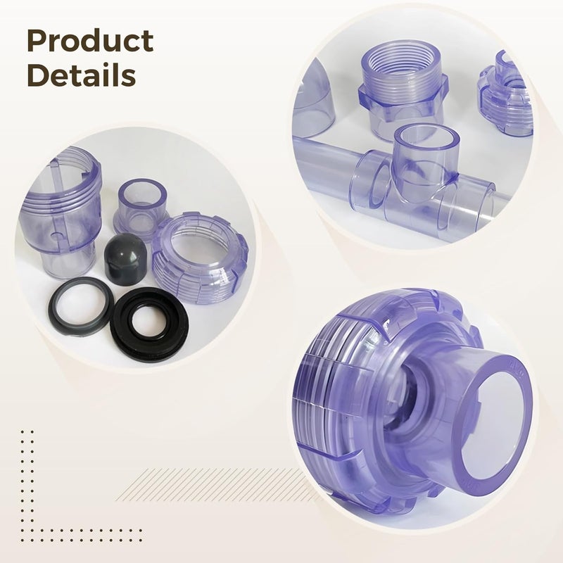 One-Way Check Valve with Dual O-Rings and Transparent Shell, Rpp Industrial Plumbing Non Return Flow Control Valve - Image 4