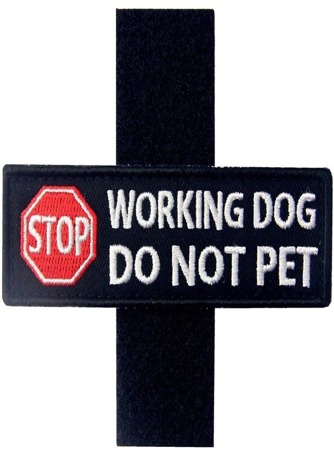 ODSP Service Dog Working Do Not Pet Tactical Military Badge Emblem Embroidered Patches Appliques with Fastener Hook and Loop Backing for Vests/Harnesses 3.93 x 1.18 Inch Bubble of 2PCS - Image 3