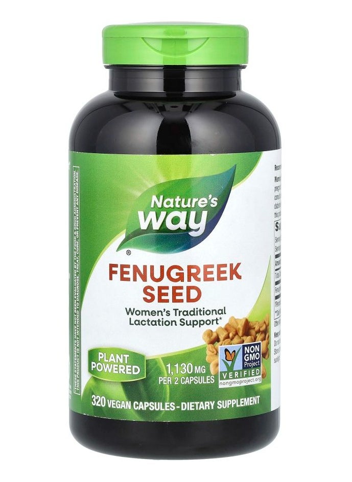 Nature's Fenugreek Seed 1130 mg 320 Vegan Capsules (565 mg per Capsule) 