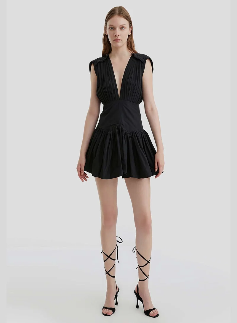 Nocturne Plunging Mini Dress