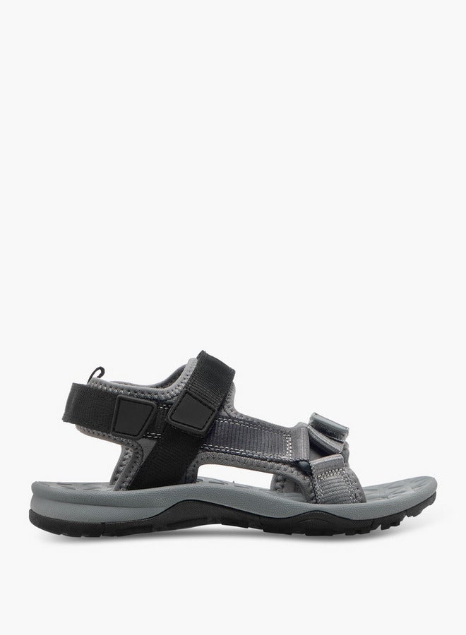 Mister Duchini Boys Solid Strap Sandals with Hook and Loop Closure - Image 1