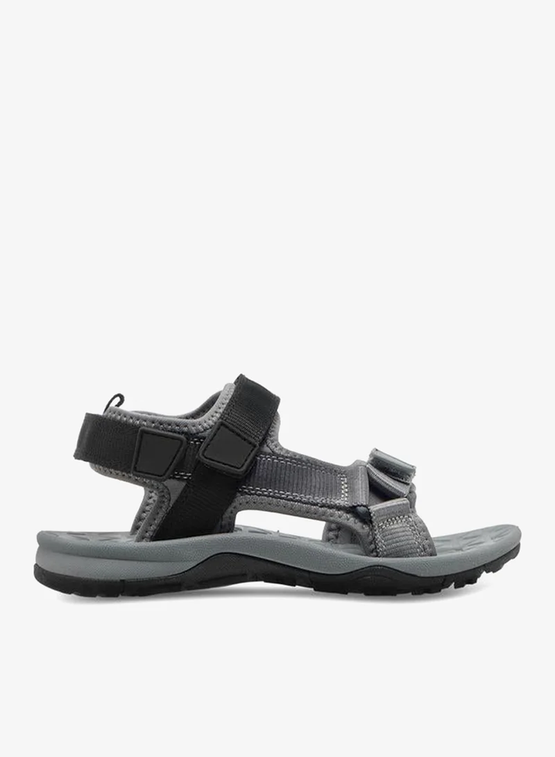 Mister Duchini Solid Strap Sandals With Hook And Loop Closure