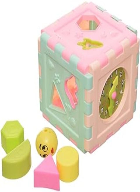 Generic Plastic Square Puzzle With Clock Design For Learning Children - Multi Color