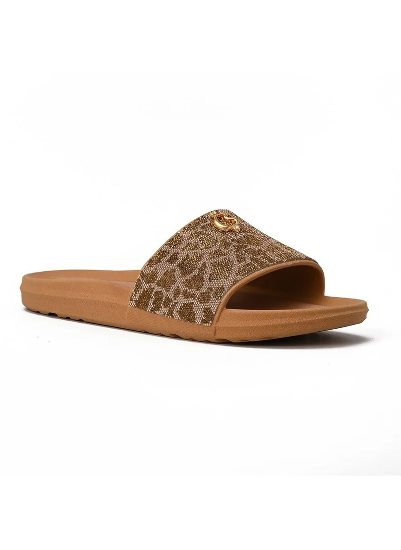 Carmen Steffens Flip-Flops Slide CS Gold