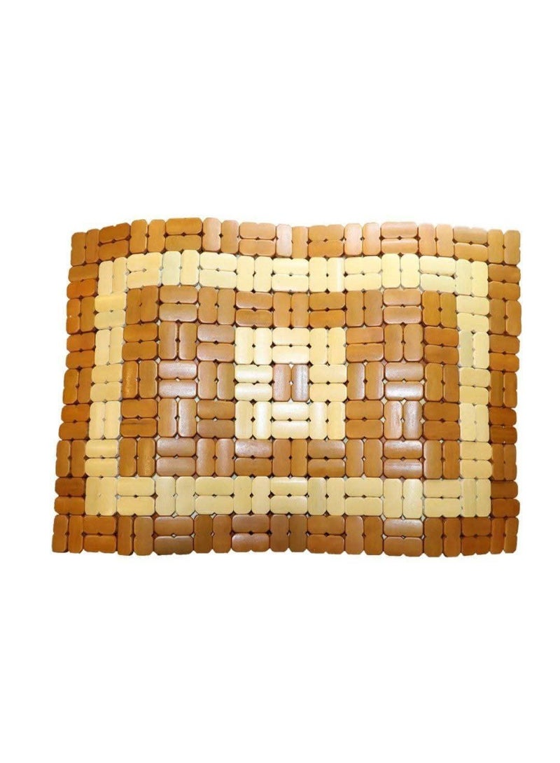 Jumbo-sized arabesque-design wooden trivet for hot pots and pans to protect dining tables. - Image 4