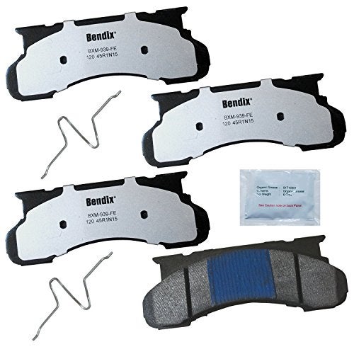 Bendix Fleet Metlok MKD120FM Semi-Metallic Front Brake Pads for Select Models Ford E-250 Econoline, Econoline Club Wagon, E-350 F-250, F-350, P-350 - Image 1