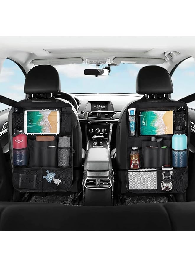 erorex Car Seat Organizer Backseat Car Organizer With Touchable Tablet Holder And 9 Storage Pockets Kick  - Image 5