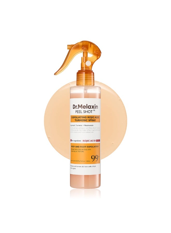 Dr.Melaxin Body Keratin Care Kojic Acid Turmeric Spray Gently Exfoliating Peeling Solution Korean Skincare All Skin Types 200ml - Image 1