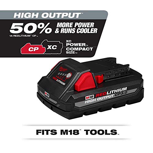 Milwaukee 48-11-1837 M18 18 Volt High Output CP 3.0 Ah Lithium-Ion Slide Battery, 2 Pack (Non-Retail Packaging) - Image 2