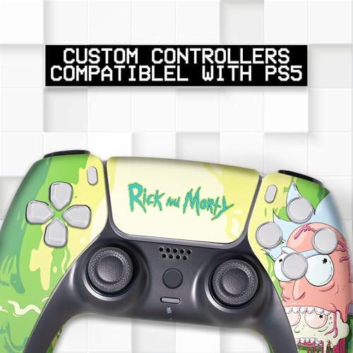 BABY CUDDLE BOX Riccky Mortty Custom PS-5 Controller Wireless compatible with Play-Station 5 Console by BCB Controllers | Proudly Customized in USA with Permanent HYDRO-DIP Printing (NOT JUST A SKIN) (MODDED) - Image 2