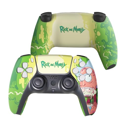 BABY CUDDLE BOX Riccky Mortty Custom PS-5 Controller Wireless compatible with Play-Station 5 Console by BCB Controllers | Proudly Customized in USA with Permanent HYDRO-DIP Printing (NOT JUST A SKIN) (MODDED) - Image 1