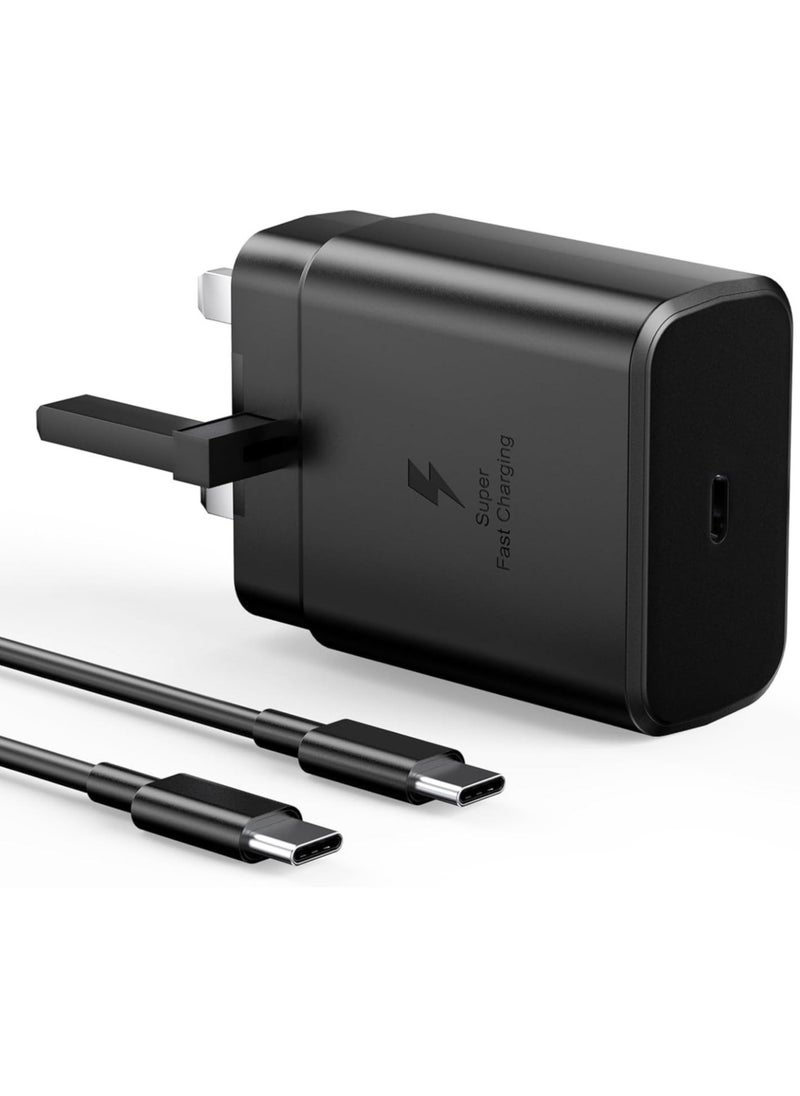 HEROCKX - 45W Super Fast Charger For Samsung Type C Plug with USB C Cable, Wall Charger Plug Adaptor and Cable Compatible With Samsung Galaxy S24 Ultra/S24 Plus/S23 FE/S24/S22/S21 S20,A54 A25 A15 A05S A53 A34 A23 5G,Z Fold 4 5/Z Filp,Tab S7 S8 S9 - Image 1