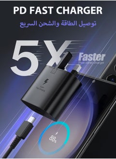 HEROCKX 45W Super Fast Charger For Samsung Type C Plug with USB C Cable, Wall Charger Plug Adaptor and Cable Compatible With Samsung Galaxy S24 Ultra/S24 Plus/S23 FE/S24/S22/S21 S20,A54 A25 A15 A05S A53 A34 A23 5G,Z Fold 4 5/Z Filp,Tab S7 S8 S9  - Image 2