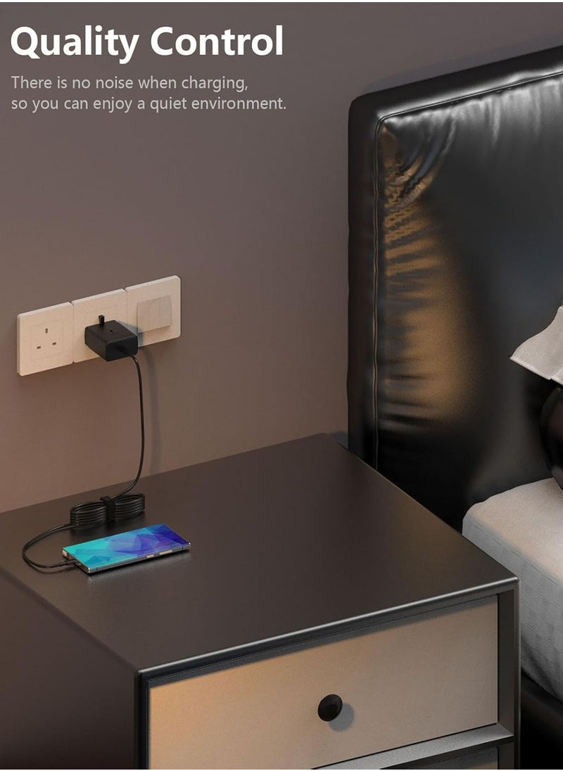 هيروكس - شاحن فائق السرعة 45 وات متوافق مع قابس سامسونج من النوع C مع كابل USB C، محول قابس شاحن الحائط وكابل متوافق مع سامسونج جالاكسي S24 Ultra/S24 Plus/S23 FE/S24/S22/S21 S20، A54 A25 A15 A05S A53 A34 A23 5G، Z Fold 4 5/Z Filp، Tab S7 S8 S9 - Image 1