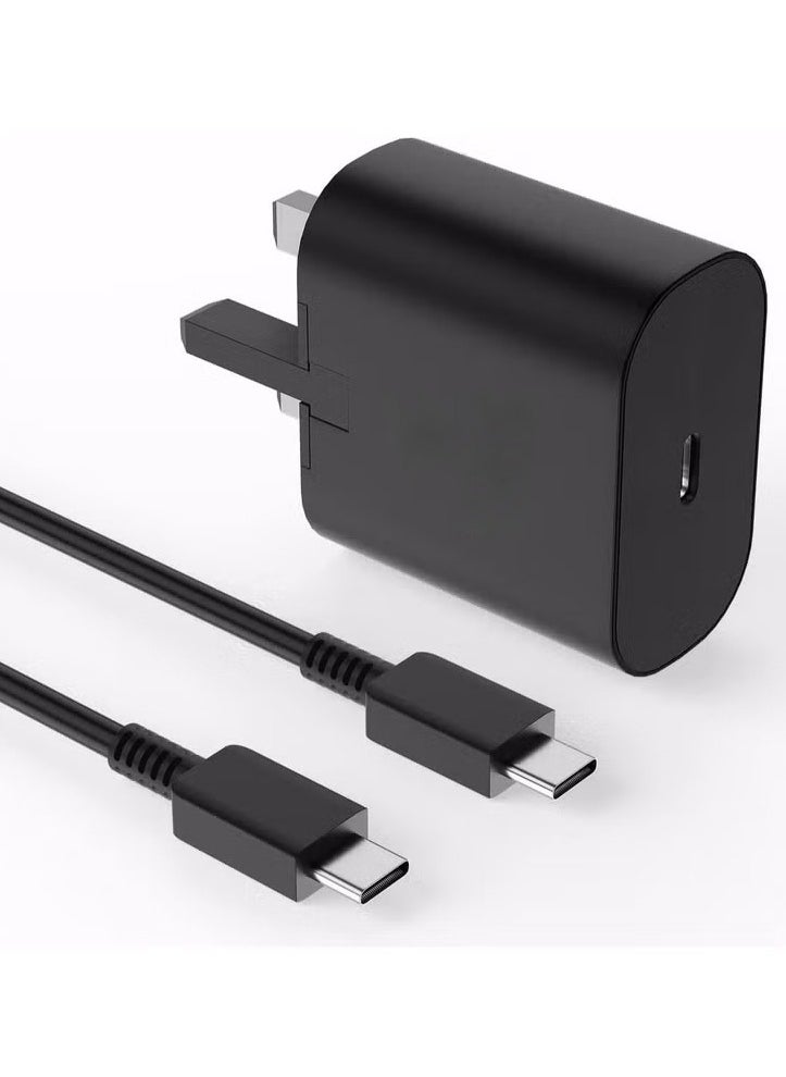 HEROCKX 45W Super Fast Charger Compatible With Samsung Type C Plug with USB C Cable, Wall Charger Plug Adaptor and Cable Compatible With Samsung Galaxy S24 Ultra/S24 Plus/S23 FE/S24/S22/S21 S20,A54 A25 A15 A05S A53 A34 A23 5G,Z Fold 4 5/Z Filp,Tab S7 S8 S9  - Image 1