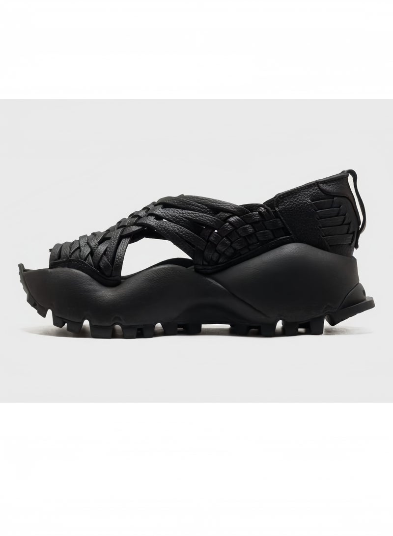 Willy Chavarria Oaxaca Slip‑On Classic Versatile Beach Sandals Unisex Black - Image 1