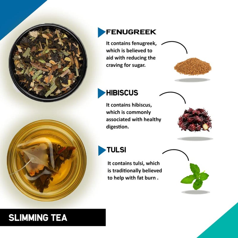 TEACURRY Slimming Tea - Helps with Weight Managerment, Tummy and Ageing (90 Tea Bags) - Image 3
