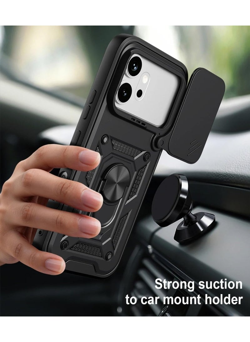 CHEROSIN Phone Cover for Honor 600/ Honor 600 Pro 5G with Slide Camera Cover Drop Protective Phone Case with Magnetic Car Mount Holder - Image 2
