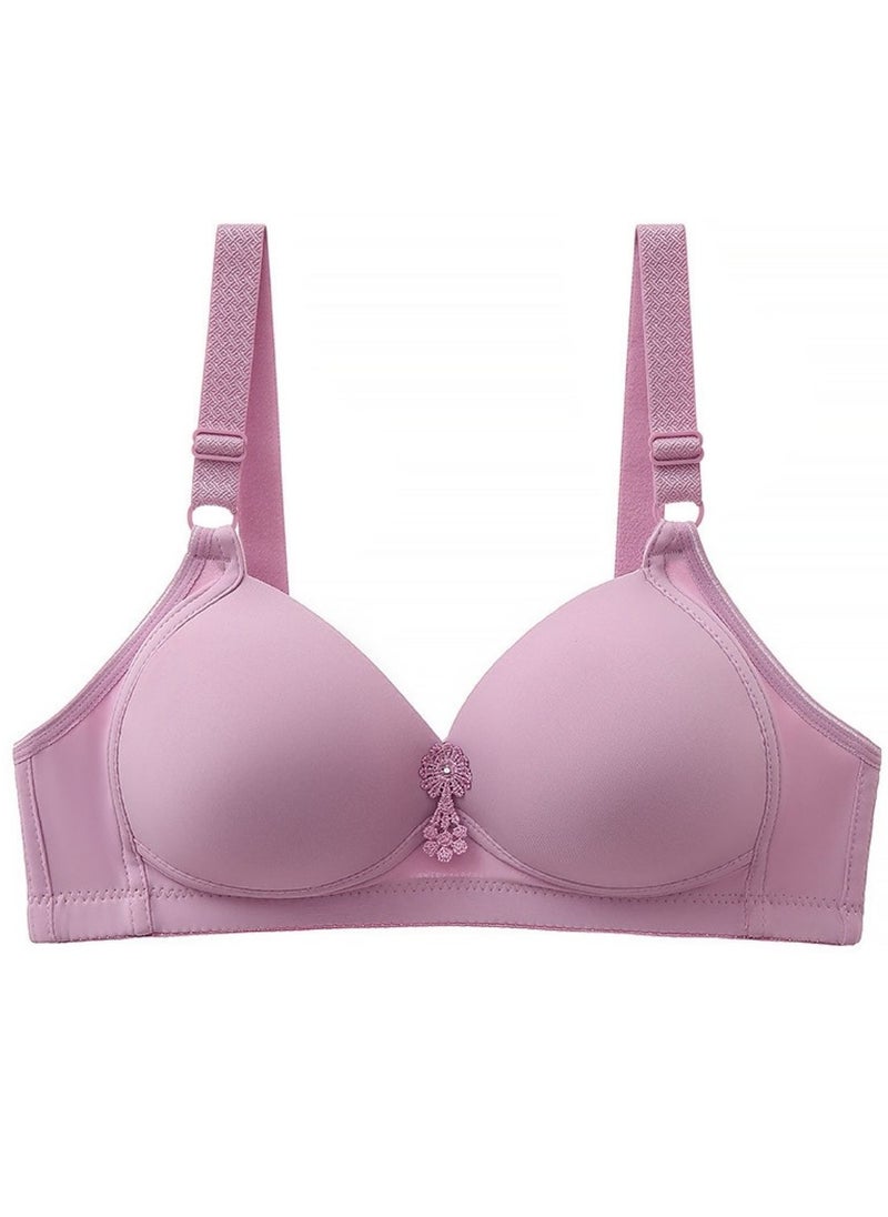 HILUKE - Casual Push Up Plus Size Bras-Purple - Image 1