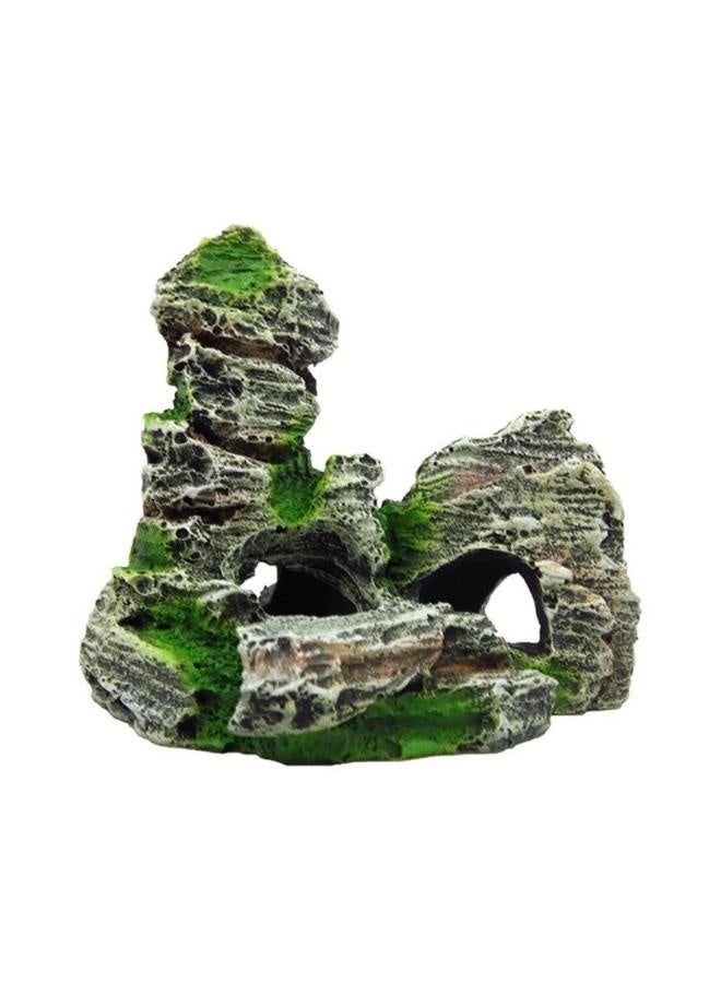 Mountain View Decor Rockery Landscape Rock Hiding Cave Tree Aquarium Ornament Fish Tank Decoration BK - Image 2