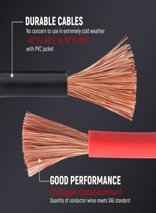 TOPDC 2 Gauge 20ft Jumper Cables - Ultimate Power for Instant Jump Start, Heavy Duty Booster Cables for Car, Truck & SUV Batteries, Includes Carry Bag - Image 4