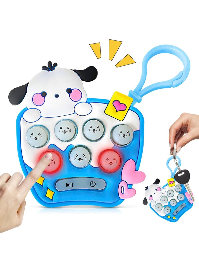 Generic - Kikiki Cartoon Walk-A-Mole Fidget Toy, Fast Push Fidget Keychain, Fidget Toys for Adults, Light-Up Fidget Toy for Kids, Stuffed Holiday Party Favors (Blue) - Image 1