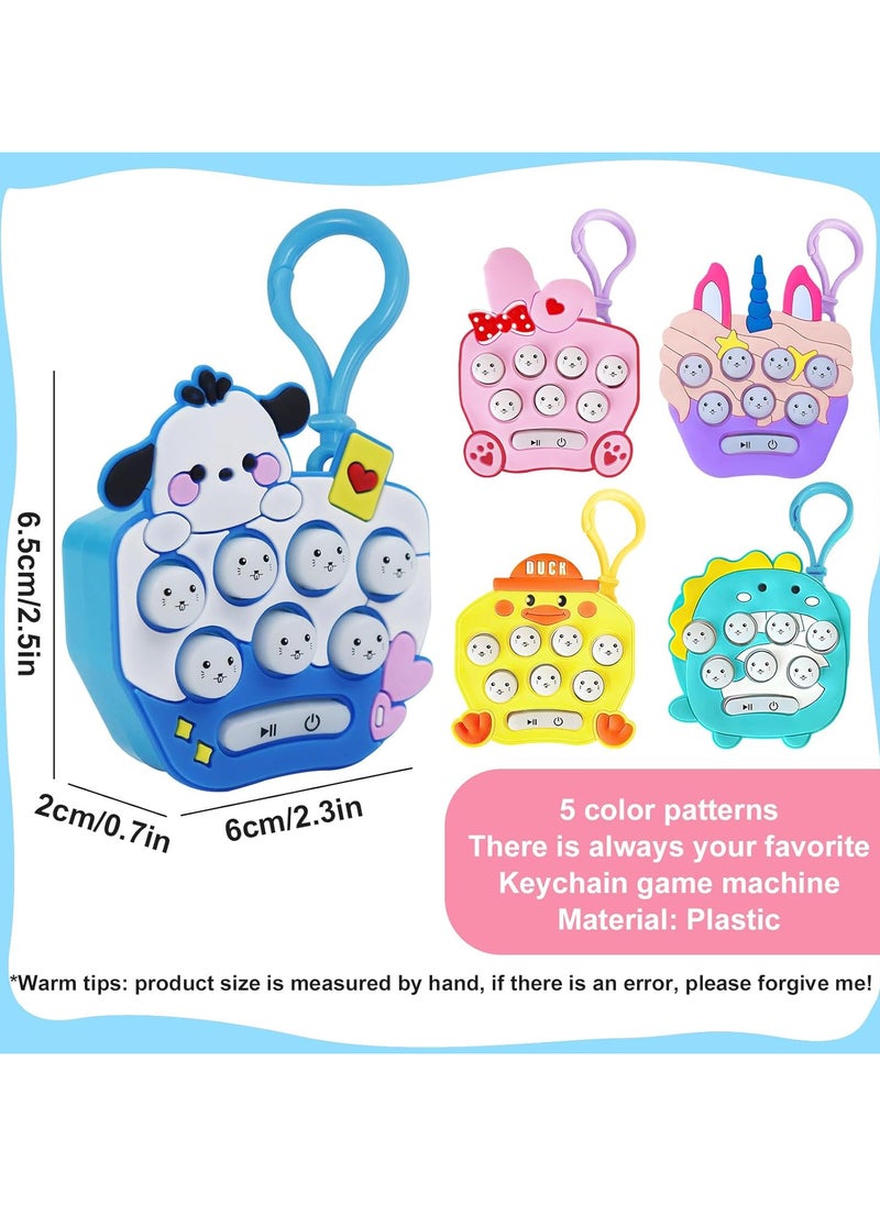 Generic - Kikiki Cartoon Walk-A-Mole Fidget Toy, Fast Push Fidget Keychain, Fidget Toys for Adults, Light-Up Fidget Toy for Kids, Stuffed Holiday Party Favors (Blue) - Image 1