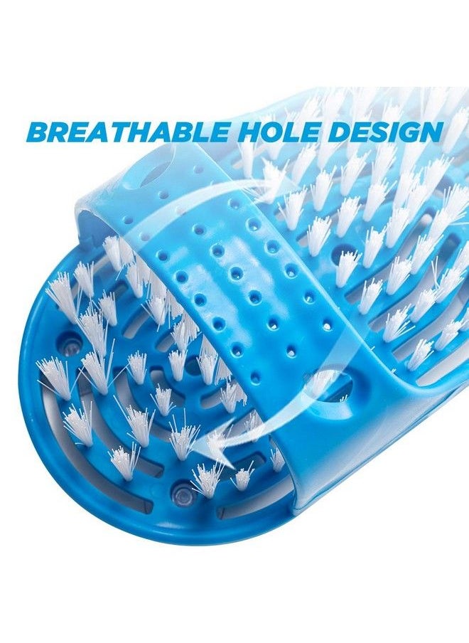 meidong - Foot Scrubber Foot Scrub Massager Cleaner Dead Skin Remover For Shower Floor With Suction Cups (1Pcs Blue) - Image 1