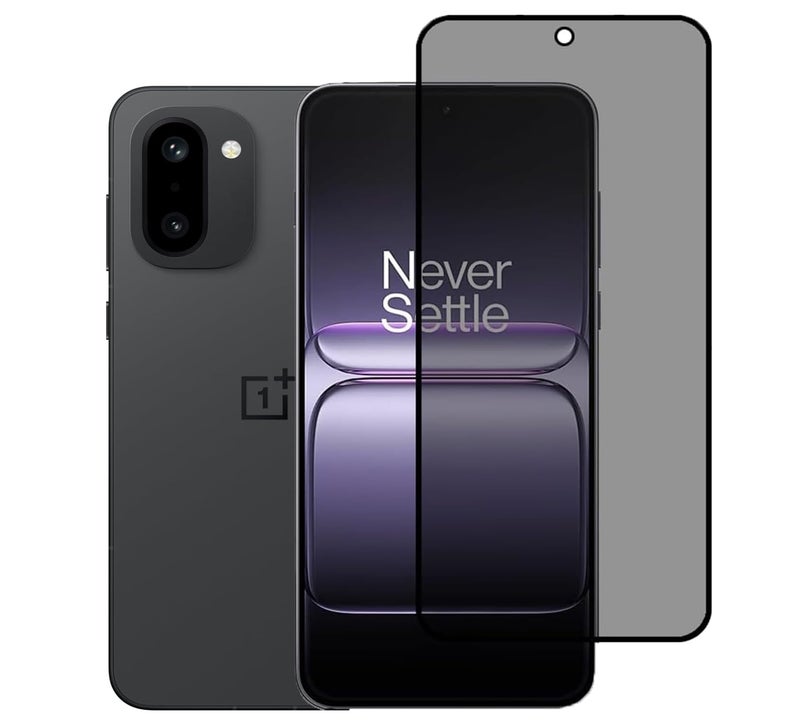 FabeKee Front Privacy Tempered Glass for OnePlus 15R G Screen Protector (28 Degree Privacy) 9H Glass Anti-Spy Screen Guard_Black Fingerprint is Not Confirmed Working - Image 1