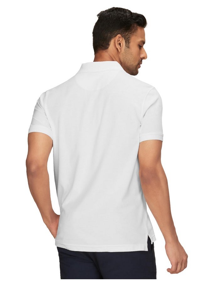 XYXX XYXX Men's Solid Regular Fit Shirt (XY_CR14_Polo Tshirt_1_White  - Image 2