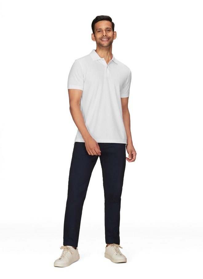 XYXX XYXX Men's Solid Regular Fit Shirt (XY_CR14_Polo Tshirt_1_White  - Image 5