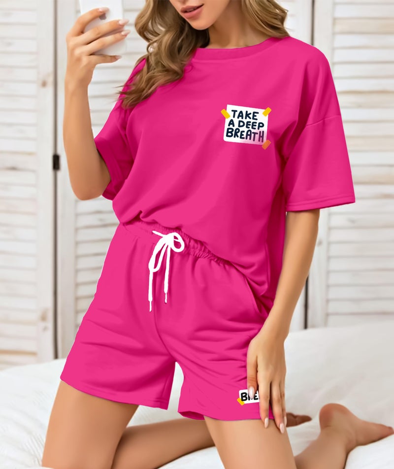 SHODOX® Womens Cotton Blend Printed Tshirt and Shorts Co-ords Set (Pack of 1) - Image 4