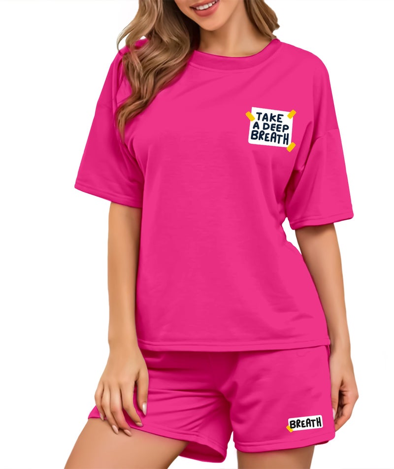 SHODOX® Womens Cotton Blend Printed Tshirt and Shorts Co-ords Set (Pack of 1) - Image 1