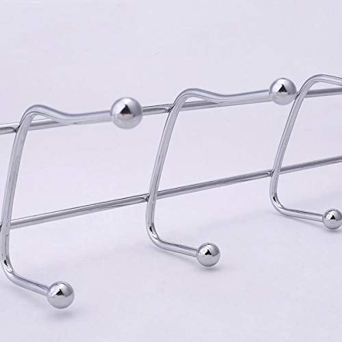 Lemoza Lemoza Multifunctional Metal Chrome Finish Door Hook OrganiserWall Hook Hanger for Hanging Clothes Jeans Umbrellas Jackets Scarfs Bags Keys Towel in Room Kitchen Bathroom  - Image 3