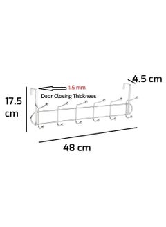 Lemoza Lemoza Multifunctional Metal Chrome Finish Door Hook OrganiserWall Hook Hanger for Hanging Clothes Jeans Umbrellas Jackets Scarfs Bags Keys Towel in Room Kitchen Bathroom  - Image 5