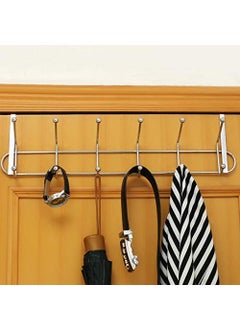 Lemoza Lemoza Multifunctional Metal Chrome Finish Door Hook OrganiserWall Hook Hanger for Hanging Clothes Jeans Umbrellas Jackets Scarfs Bags Keys Towel in Room Kitchen Bathroom  - Image 1